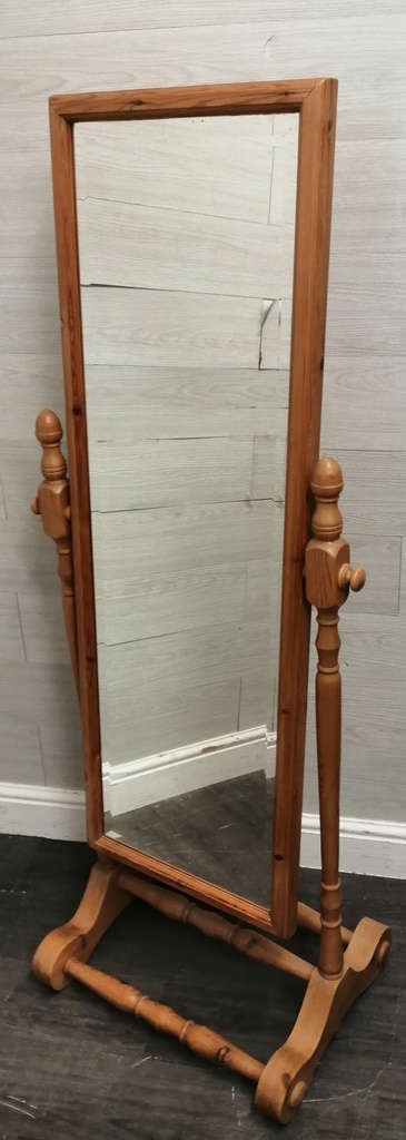 Quality Solid Pine Cheval Mirror