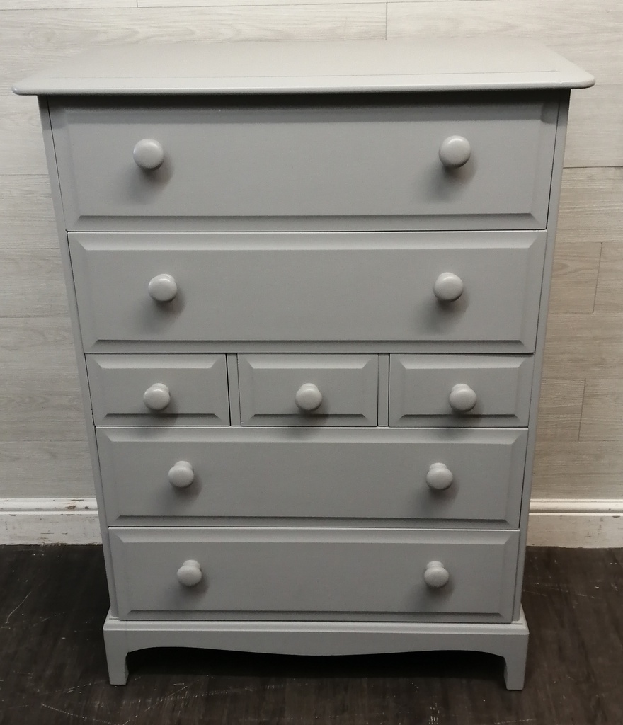 GREY STAG SEVEN DRAWER CHEST