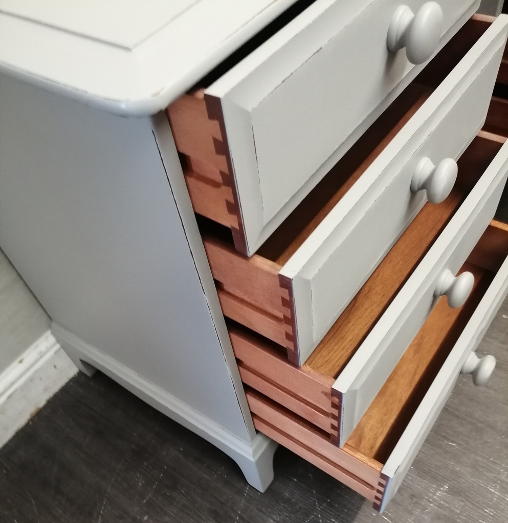 STAG  Four Drawer Grey Bedside Chest Pair