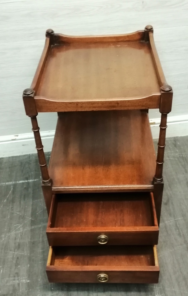 Repro Two Drawer Side Table