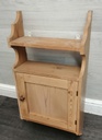 Quality old pine small wall shelf unit