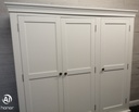 QUALITY LARGE TRIPLE  WHITE  WARDROBE