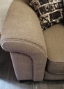 Brown Toned Large Three Seater Pillow Back Sofa