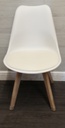 SET OF 6 MODERN WHITE EAMES STYLE CHAIRS