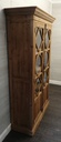 STUNNING RUSTIC PINE GLAZED FRONTED DISPLAY UNIT