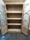 STUNNING RUSTIC PINE GLAZED FRONTED DISPLAY UNIT