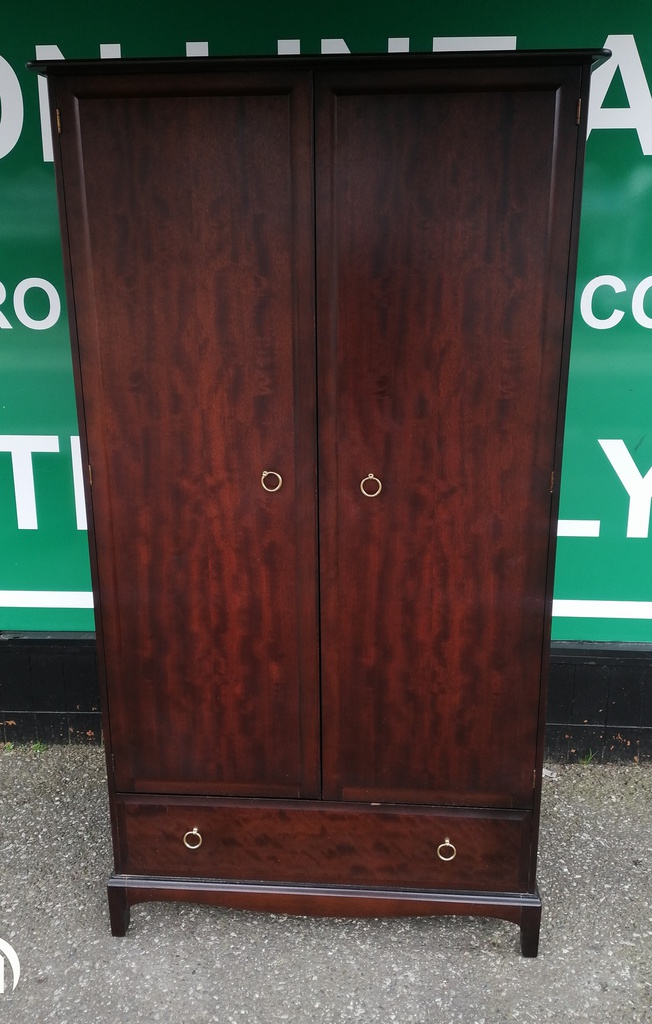 Stag double wardrobe with drawer