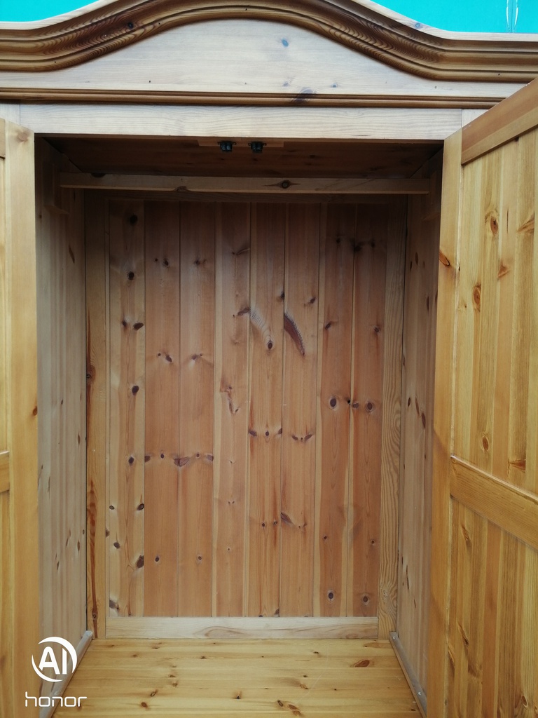 Large Solid Pine Four Door Wardrobe With Drawers