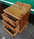 DUCAL Pine Three Drawer Bedside Chest