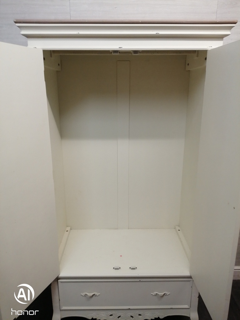 WHITE FRENCH STYLE NEAT DOUBLE WARDROBE