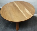 Quality oak round dining table