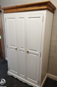 Quality triple size solid pine painted wardrobe