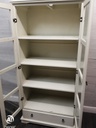 CREAM GLAZED FRONTED DISPLAY UNIT WITH DRAWER