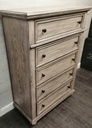 STUNNING LARGE GREY WASH STYLE CHEST DRAWERS