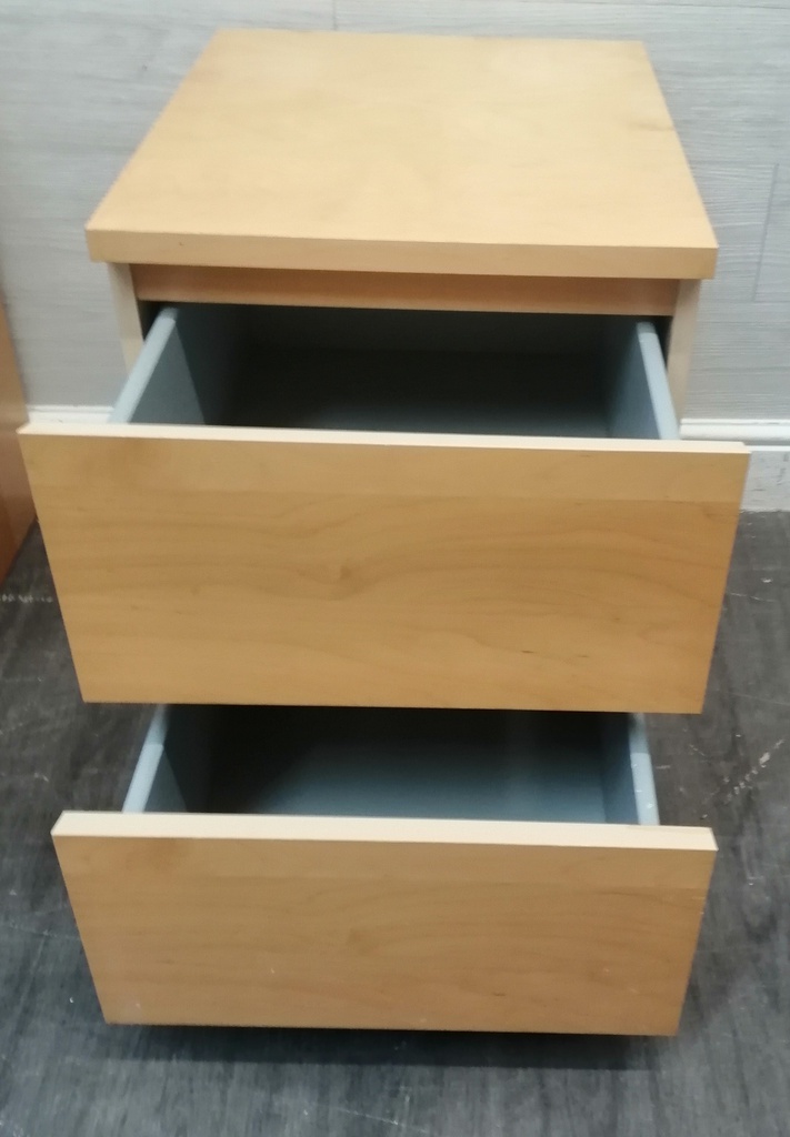 Pair of beech style bedside chests