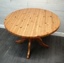 ROUND SOLID PINE QUALITY DINING TABLE