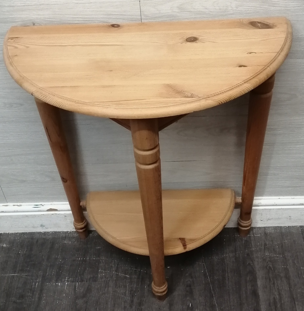 HALF MOON PINE CONSOLE TABLE