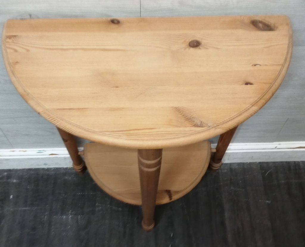 HALF MOON PINE CONSOLE TABLE