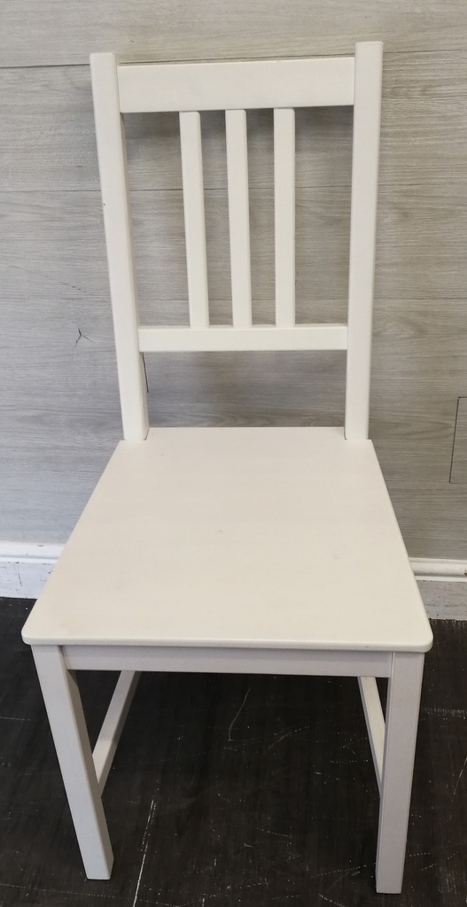 Set Of Six IKEA  White Dining Chairs