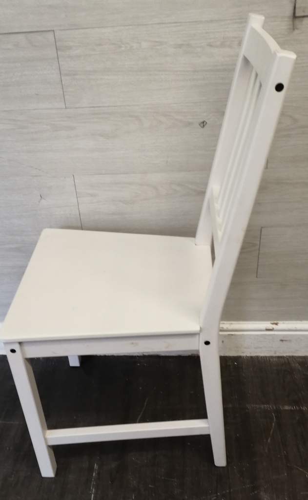 Set Of Six IKEA  White Dining Chairs