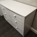 WHITE SIX DRAWER MERCHANT STYLE CHEST