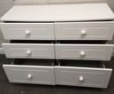 WHITE SIX DRAWER MERCHANT STYLE CHEST