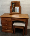 Solid pine dressing table set