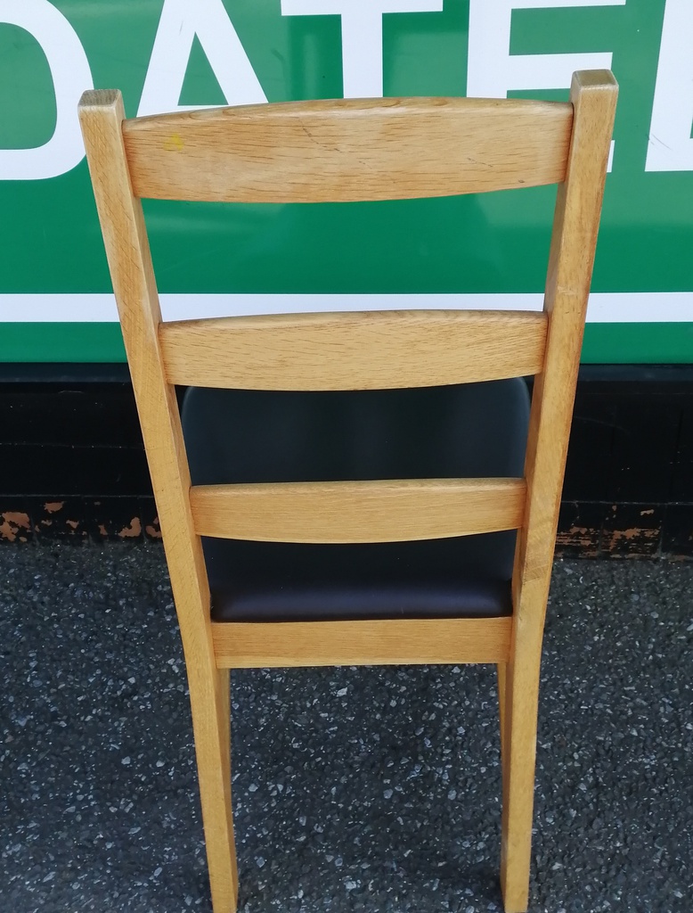 6 x Oak Slat Back Dining Chairs