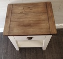Rustic reclaimed wood side table