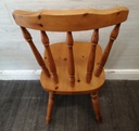 PAIR  PINE DINING CHAIRS