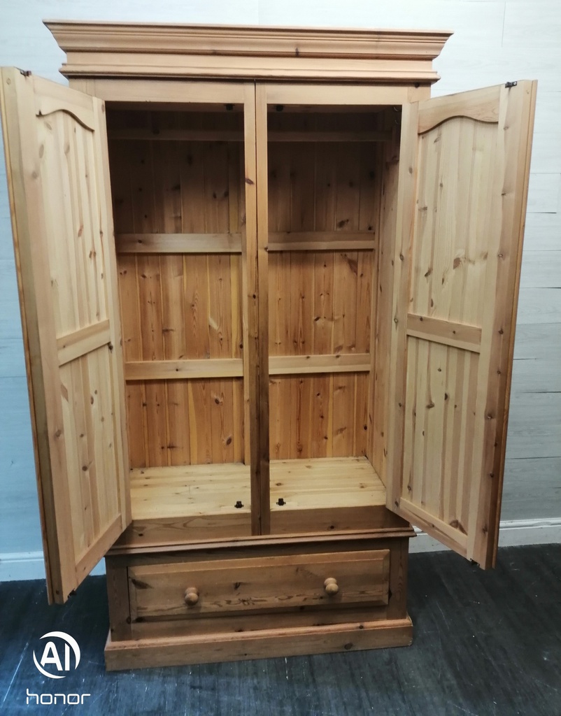 SOLID PINE WARDROBE WITH DRAWER