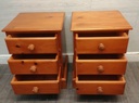 PAIR SOLID PINE THREE DRAWER BEDSIDES CHESTS