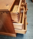 PAIR SOLID PINE THREE DRAWER BEDSIDES CHESTS