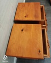 PAIR SOLID PINE THREE DRAWER BEDSIDES CHESTS