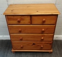 Five drawer pine chest
