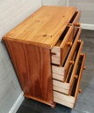 Five drawer pine chest