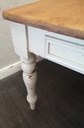 Pine Dining Table With painted White Shabby Chic Legs