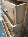 Solid pine five drawer chest