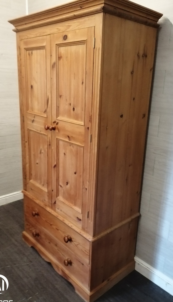SOLID PINE WARDROBE WITH DRAWERS