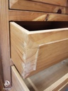 PAIR SOLID PINE THREE DRAWER BEDSIDES CHESTS