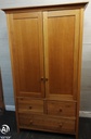 Oak style double wardrobe with drawers