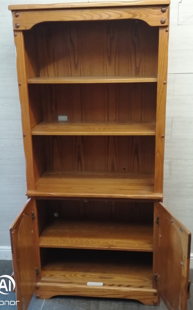 Pine Cupboard Base Bookcase