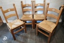 QUALITY SOLID PINE NEAT TABLE AND 4 CHAIRS