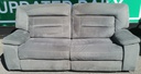 GREY TONED LARGE  TWO SEATER RECLINER SOFA