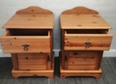 PAIR OF PINE BEDSIDE UNITS