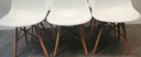 SET OF 6 WHITE EAMES STYLE CHAIR
