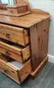 Pine Six Drawer Dressing Table with Mirror