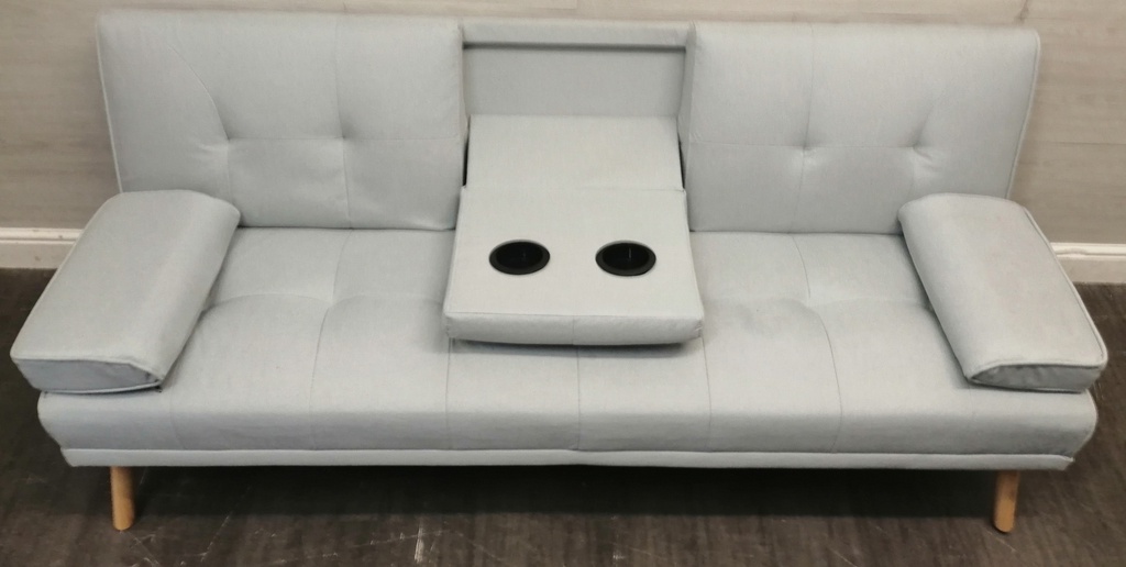 LIGHT BLUE CLICK-CLACK SOFA BED
