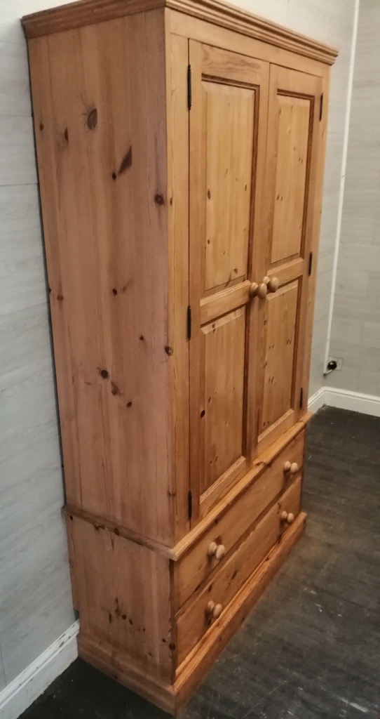 SOLID PINE WARDROBE WITH DRAWERS