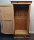 Solid pine single door wardrobe